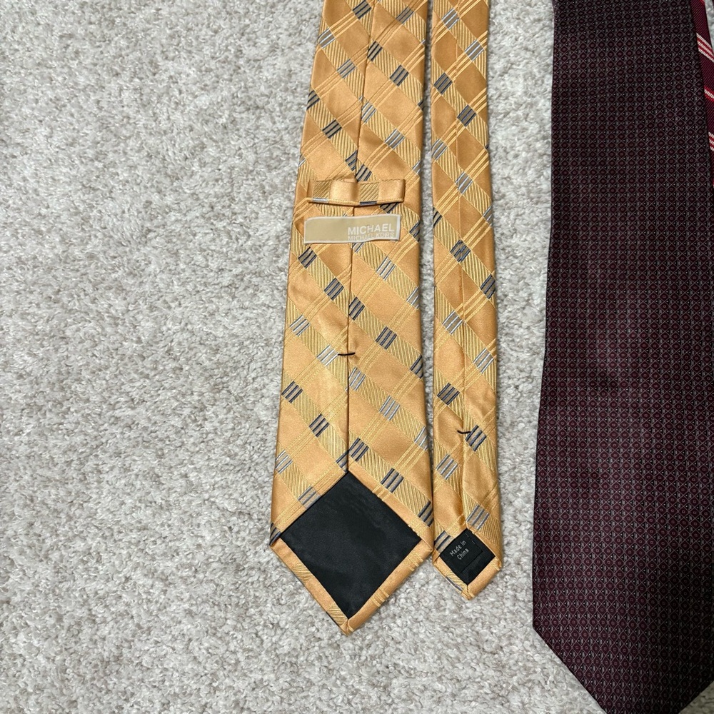 OBO Lot of 7 Men's Designer Silk Tie Bundle Michael Kors/others - Picture 8 of 8